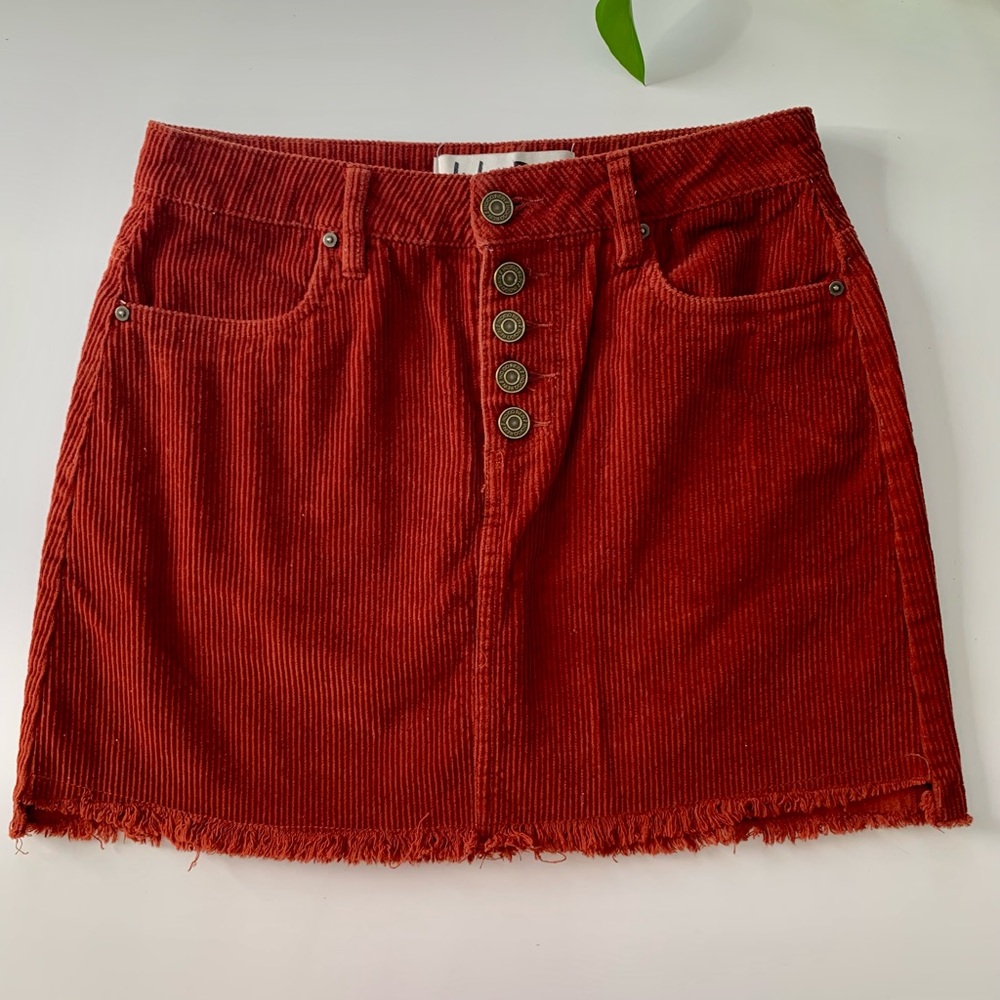 Burnt Orange Indigo Rein Mini Skirt